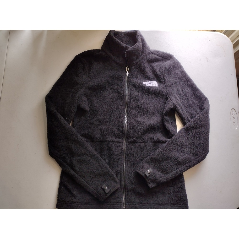 The North Face Womens Black Full Zip Fleece Jacket TKA 100 Mock Neck Small